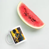 Close-up of NS-822 White Glossy Coffee Mug handle